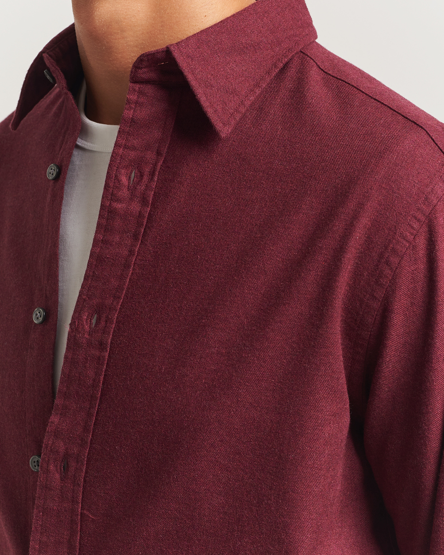 Homme | Chemises | GANT | Regular Fit Flannel Shirt Plumped Red