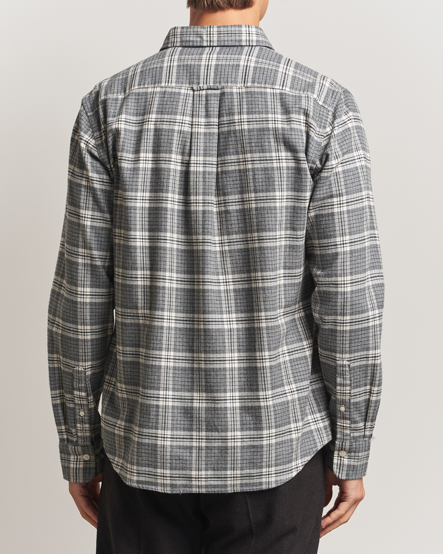 Homme | Chemises | GANT | Regular Fit Checked Flannel Shirt Dark Grey Melange