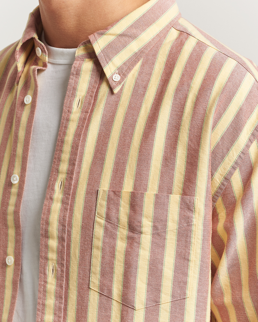 Homme | Chemises | Gant | Relaxed Fit Striped Heritage Oxford Shirt Modern Rust