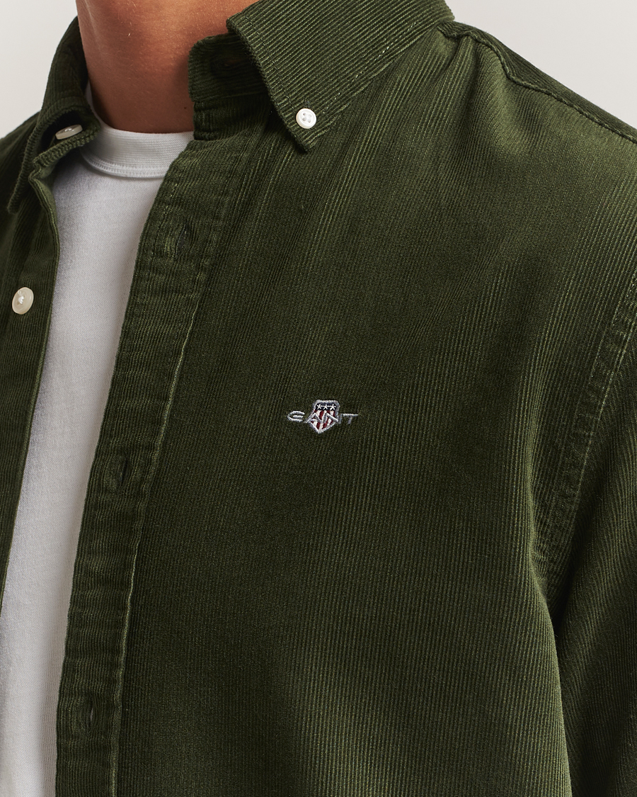 Homme | Chemises | GANT | Regular Fit Corduroy Shirt Country Green