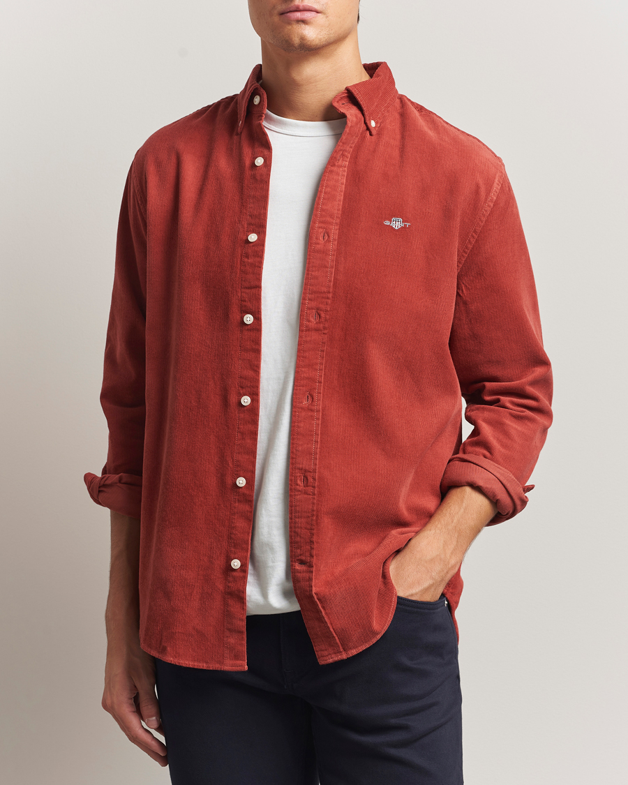 Homme | Chemises | Gant | Regular Fit Corduroy Shirt Modern Rust