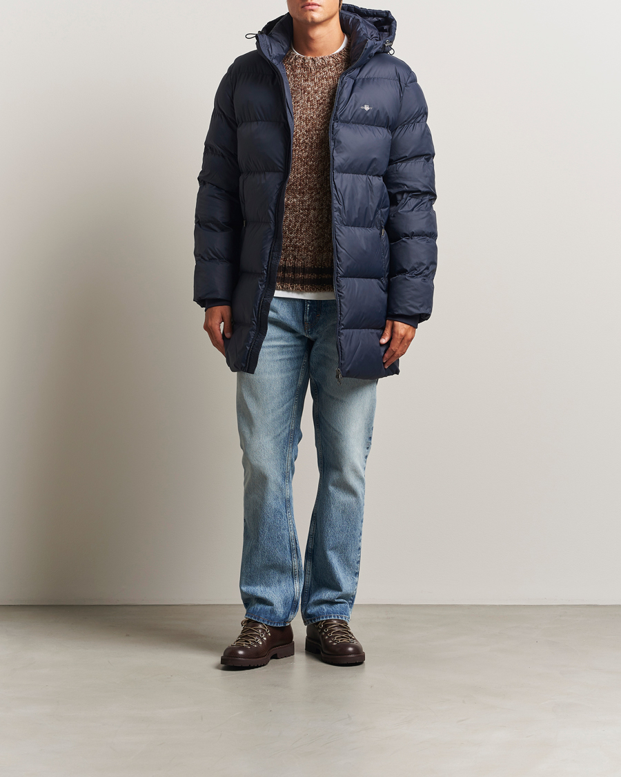 Homme | Manteaux Et Vestes | GANT | The Active Cloud Mid Length Jacket Evening Blue