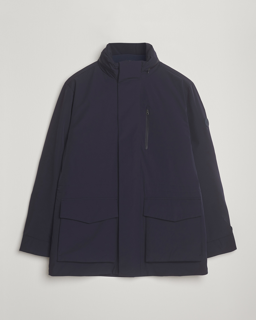 Homme | Manteaux Et Vestes | Gant | Double Mid Length Field Jacket Evening Blue