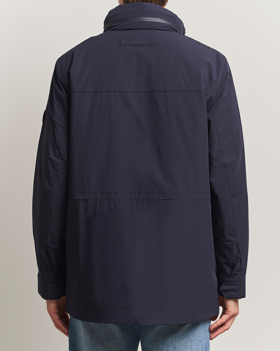 Homme | Manteaux Et Vestes | Gant | Double Mid Length Field Jacket Evening Blue