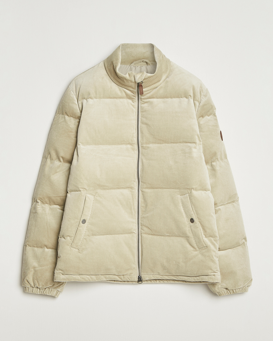 Homme | Manteaux Et Vestes | Gant | Corduroy Down Puffer Jacker Greige