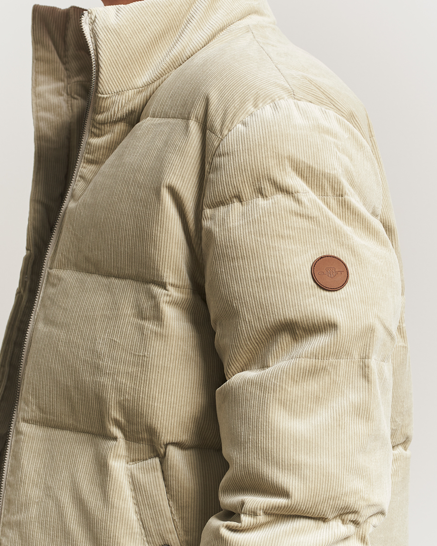 Homme | Manteaux Et Vestes | Gant | Corduroy Down Puffer Jacker Greige