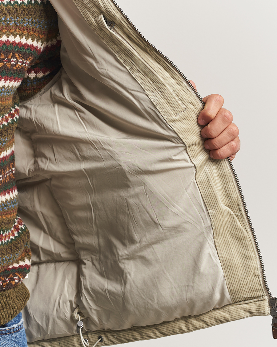 Homme | Manteaux Et Vestes | Gant | Corduroy Down Puffer Jacker Greige