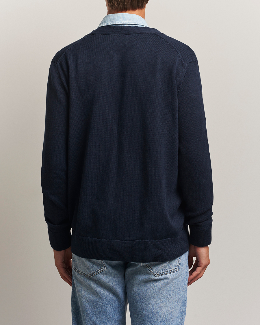 Homme | Pulls Et Tricots | Gant | Casual Cotton Cardigan Evening Blue
