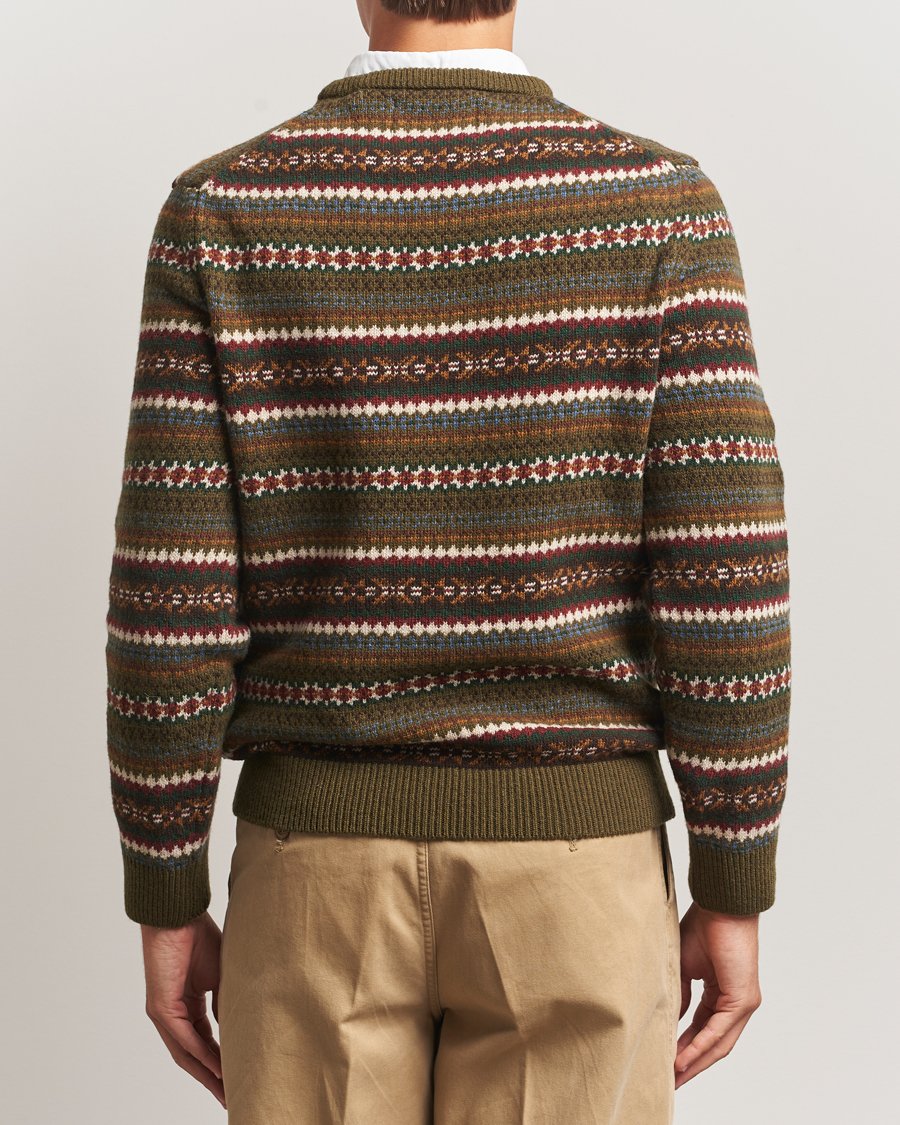 Homme | Pulls Et Tricots | Gant | Fair Isle Knitted Crew Neck Sweater Country Green