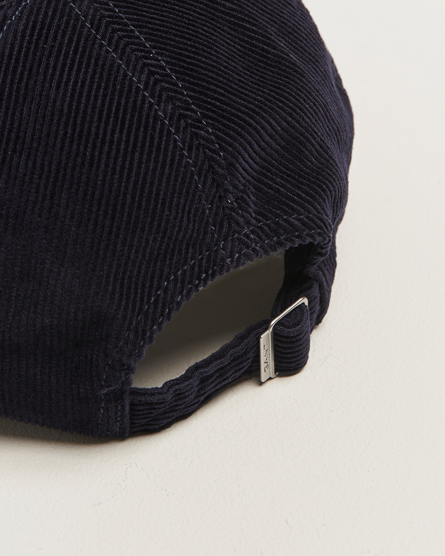 Homme | GANT G Badge Corduroy Cap Evening Blue | GANT | G Badge Corduroy Cap Evening Blue