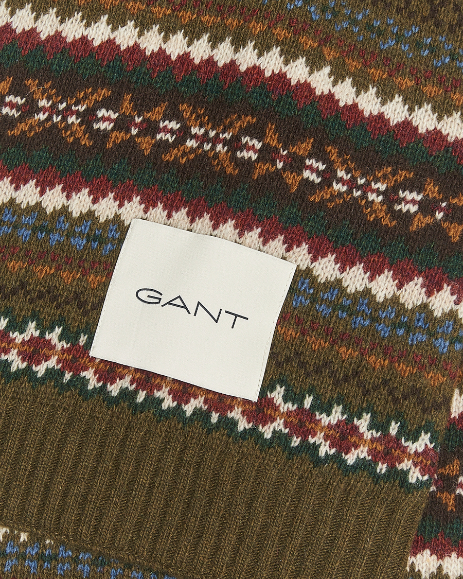 Homme | GANT Fair Isle Scarf Country Green | GANT | Fair Isle Scarf Country Green
