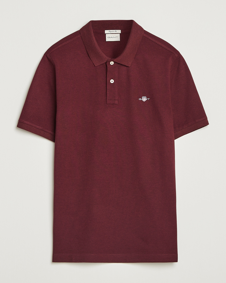 Homme | Polos | GANT | The Original Polo Bordeaux Melange