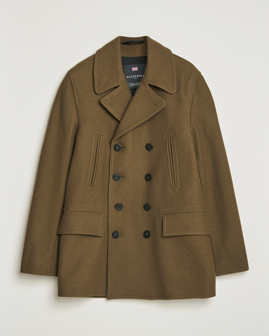 Homme | Manteaux Et Vestes | Gloverall | Churchill Reefer Peacoat Loden Green