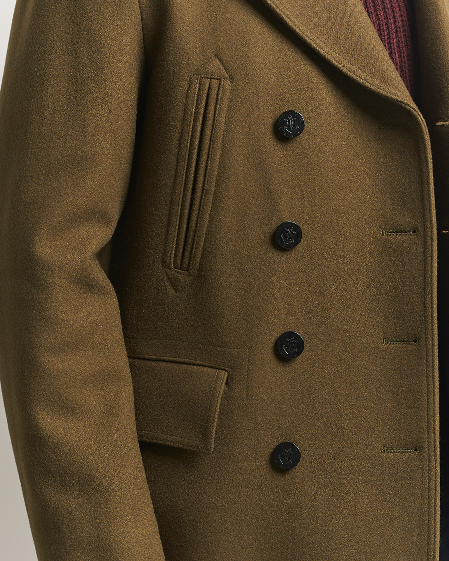 Homme | Manteaux Et Vestes | Gloverall | Churchill Reefer Peacoat Loden Green