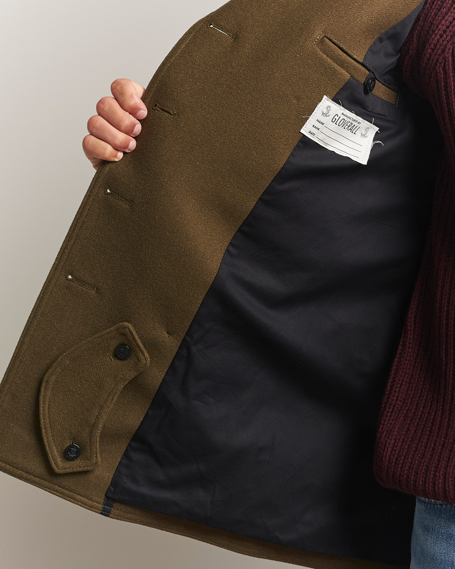Homme | Manteaux Et Vestes | Gloverall | Churchill Reefer Peacoat Loden Green