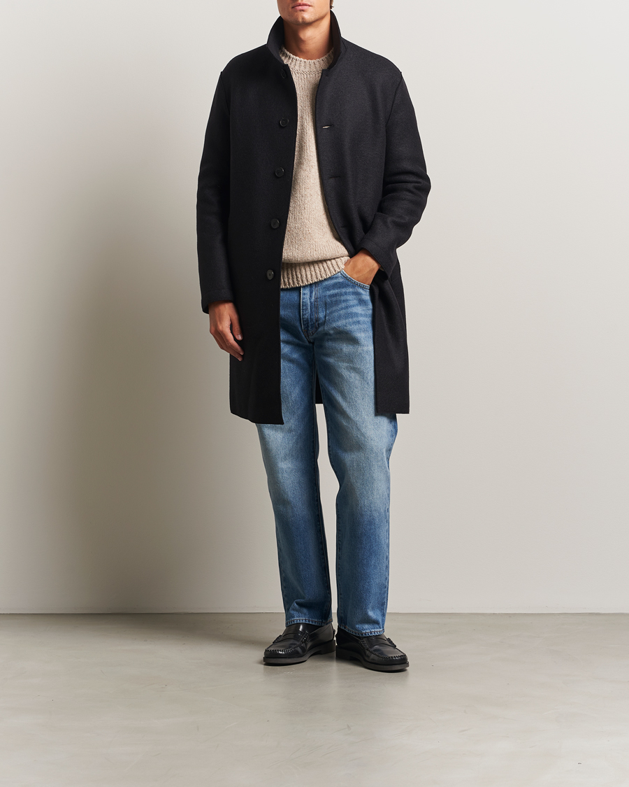 Homme | Manteaux Et Vestes | Harris Wharf London | Pressed Wool Mac Coat Black