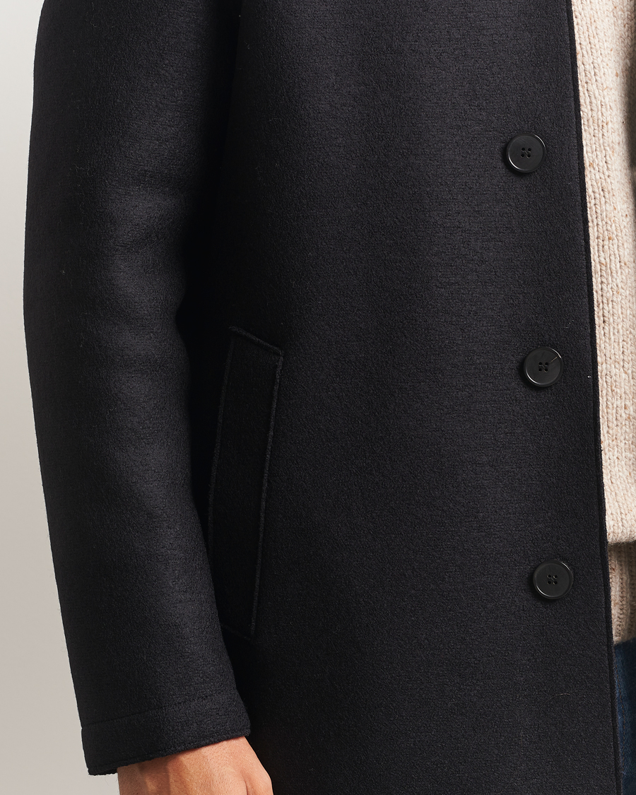Homme | Manteaux Et Vestes | Harris Wharf London | Pressed Wool Mac Coat Black
