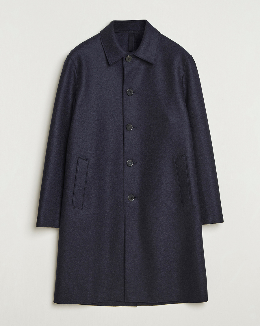 Homme | Manteaux Et Vestes | Harris Wharf London | Pressed Wool Mac Coat Navy