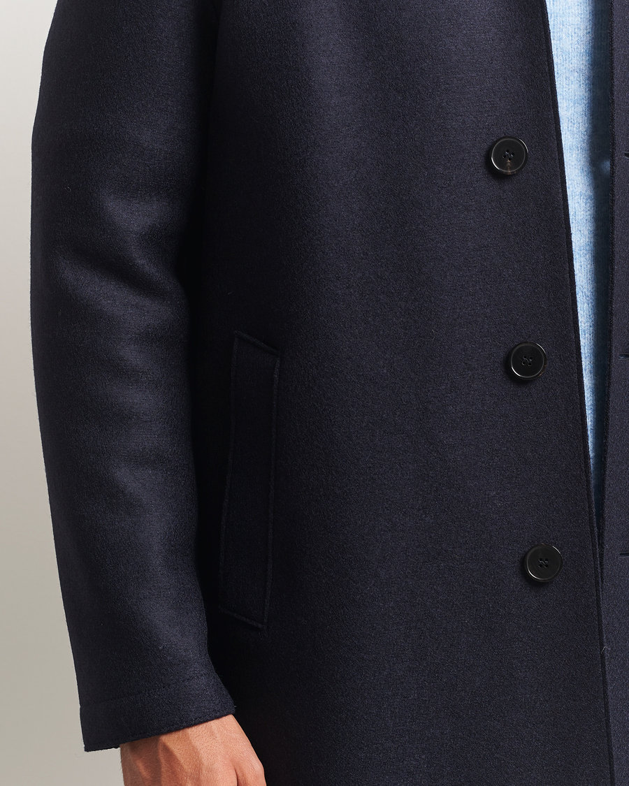 Homme | Manteaux Et Vestes | Harris Wharf London | Pressed Wool Mac Coat Navy