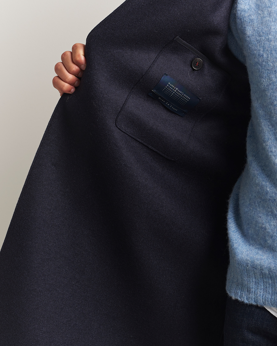 Homme | Manteaux Et Vestes | Harris Wharf London | Pressed Wool Mac Coat Navy