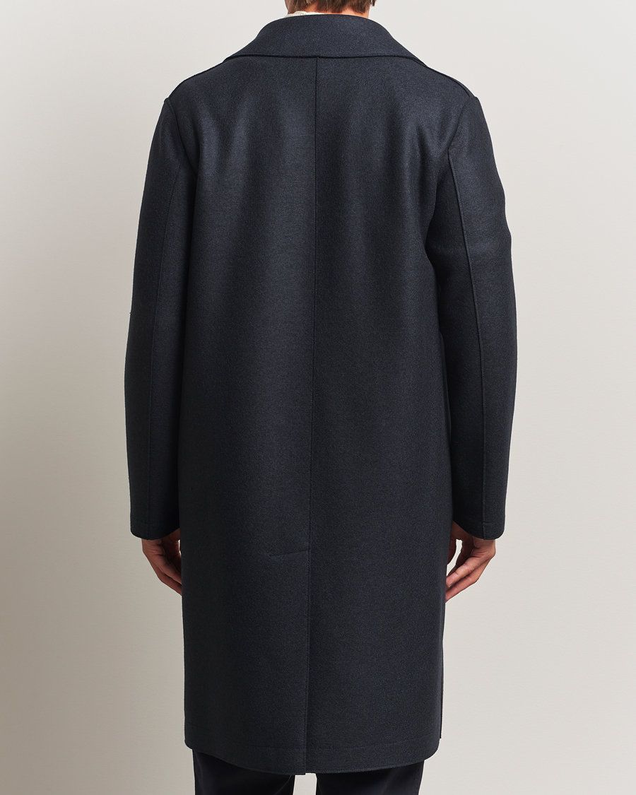 Homme | Manteaux Et Vestes | Harris Wharf London | Pressed Wool Long Peacoat Dark Blue