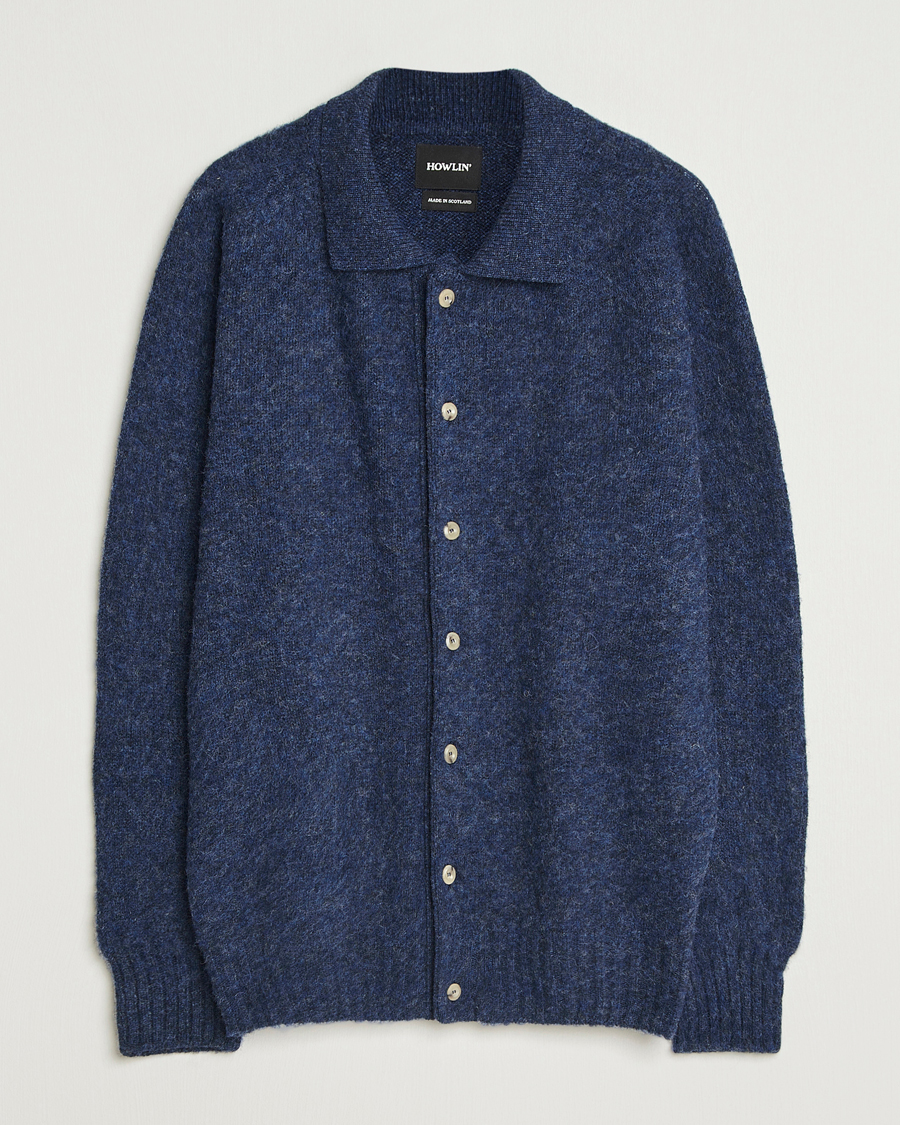 Homme | Pulls Et Tricots | Howlin' | Brushed Wool Cardigan Denim
