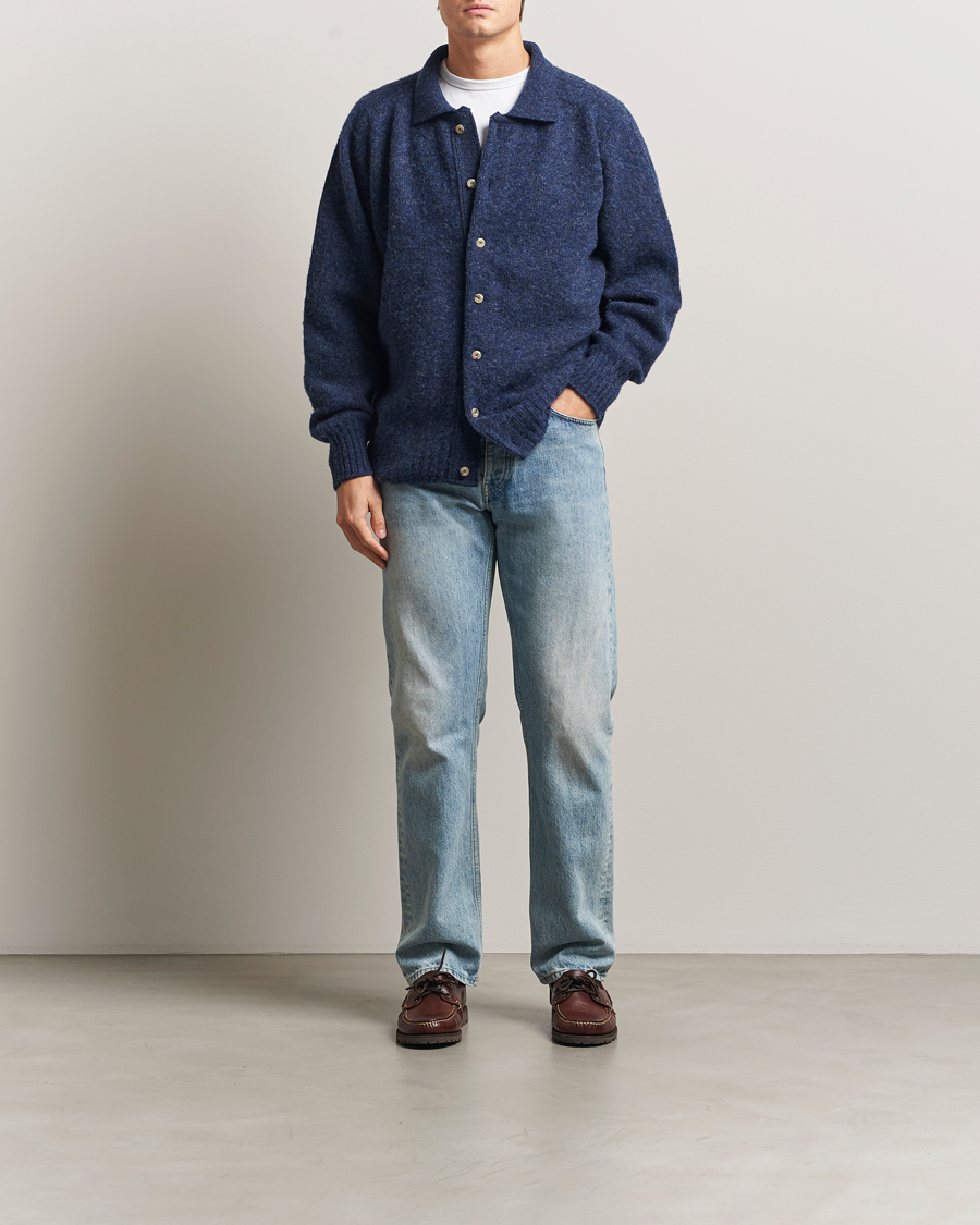Homme | Pulls Et Tricots | Howlin' | Brushed Wool Cardigan Denim