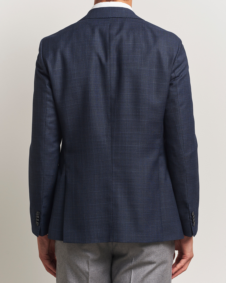 Homme | Blazers | BOSS BLACK | Hutson Wool Checked Blazer Open Blue