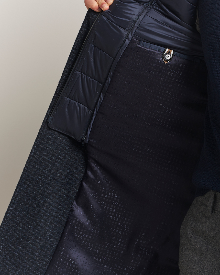 Homme | Manteaux Et Vestes | BOSS BLACK | Hyde Wool Bib Coat Dark Blue