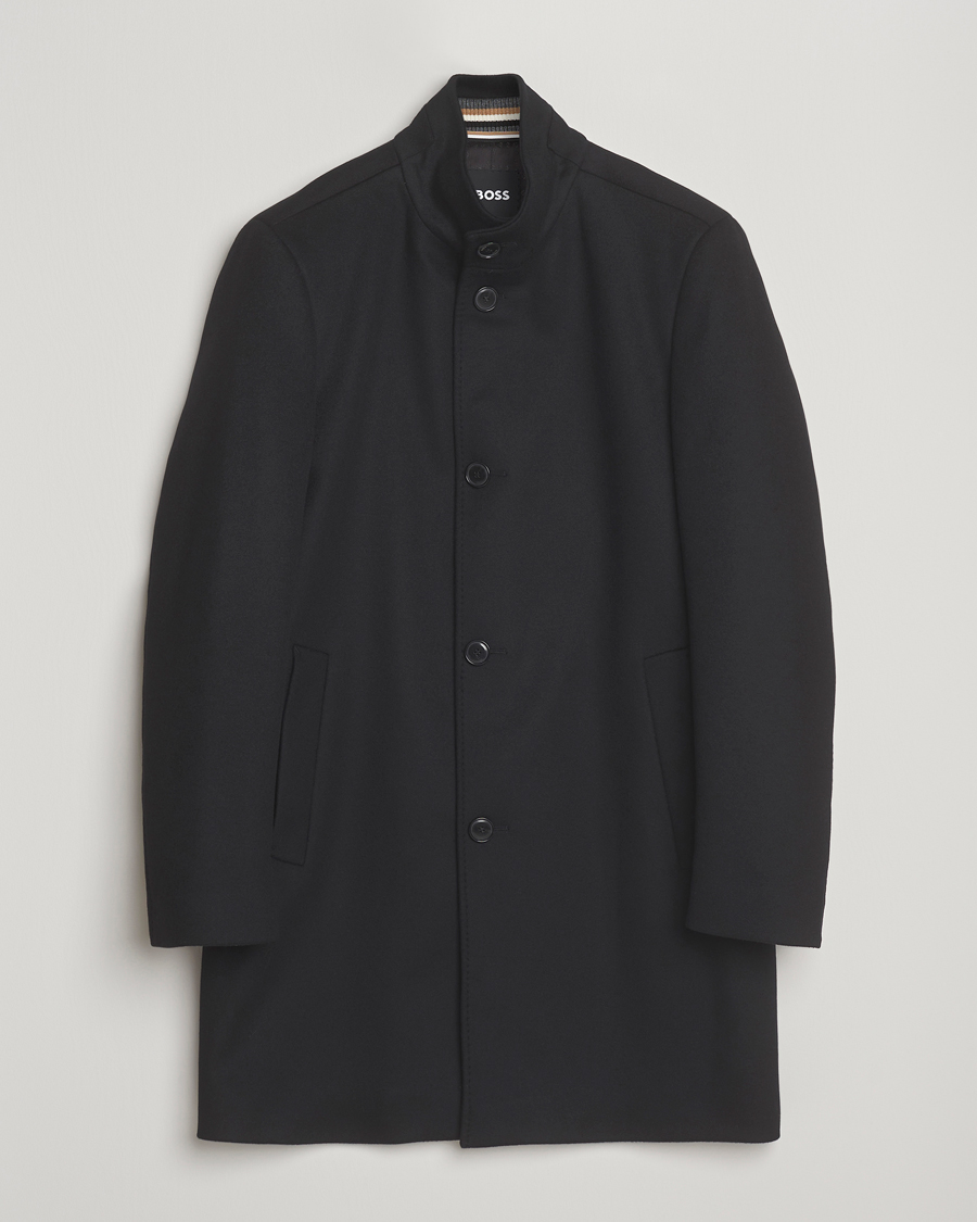 Homme | Manteaux Et Vestes | BOSS BLACK | Hyde Stand Up Collar Coat Black