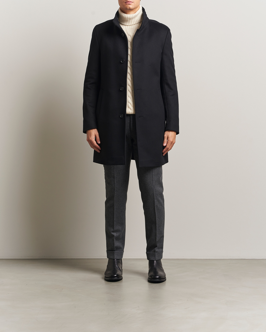 Homme | Manteaux Et Vestes | BOSS BLACK | Hyde Stand Up Collar Coat Black