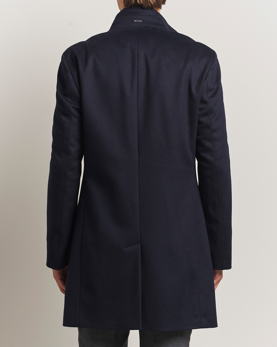 Homme | Manteaux Et Vestes | BOSS BLACK | Hyde Stand Up Collar Coat Dark Blue