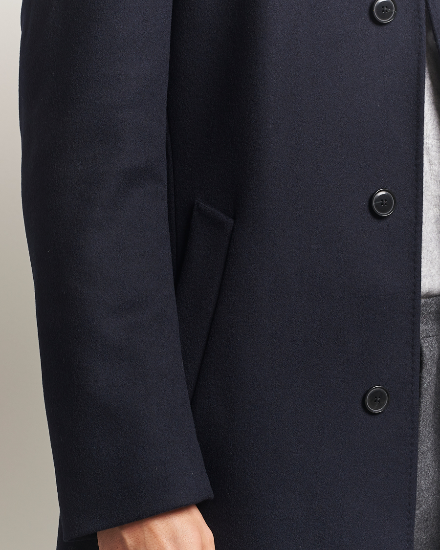 Homme | Manteaux Et Vestes | BOSS BLACK | Hyde Stand Up Collar Coat Dark Blue