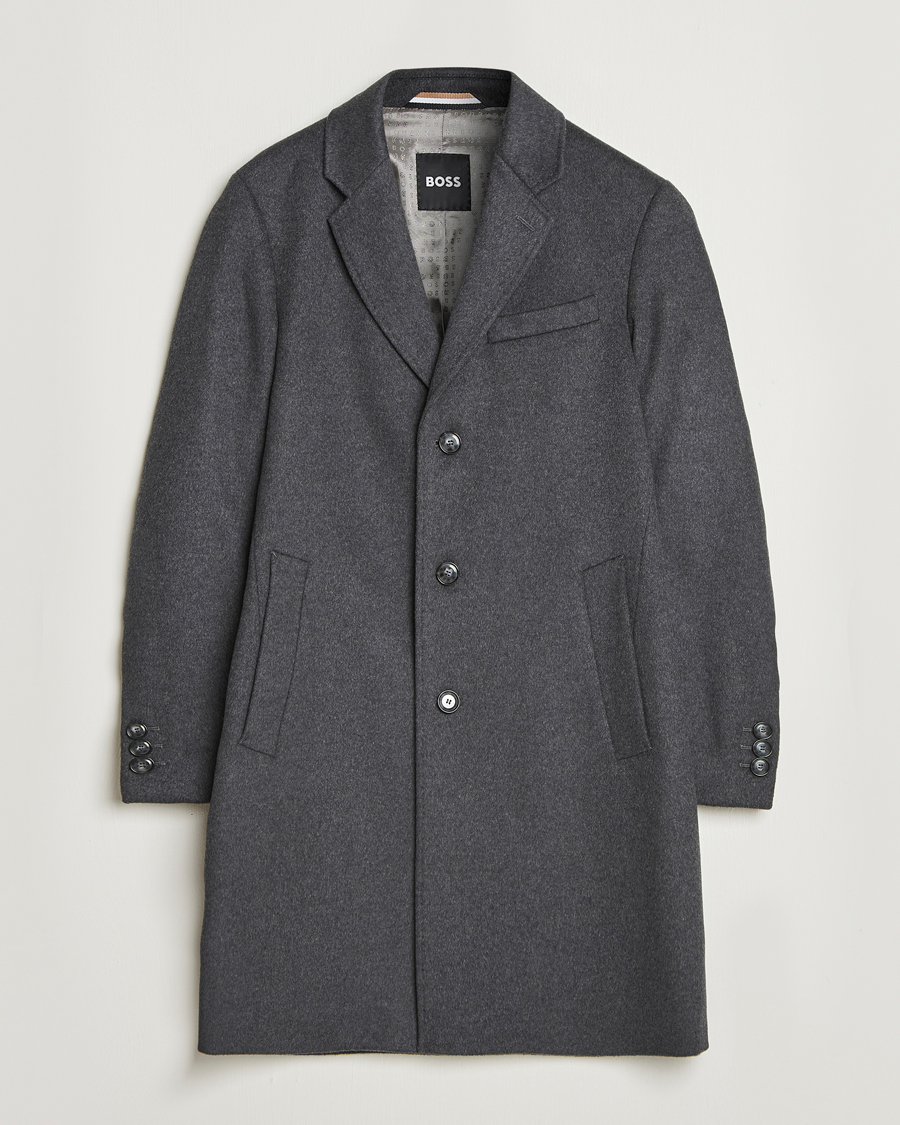 Homme | Manteaux Et Vestes | BOSS BLACK | Hyde Wool Coat Medium Grey