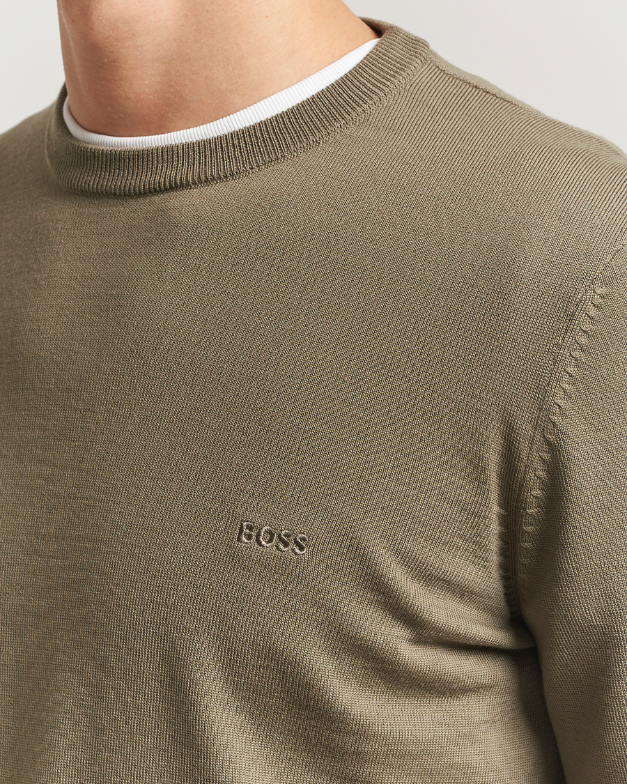 Homme | Pulls Et Tricots | BOSS BLACK | Botto Merino Knitted Pullover Open Brown