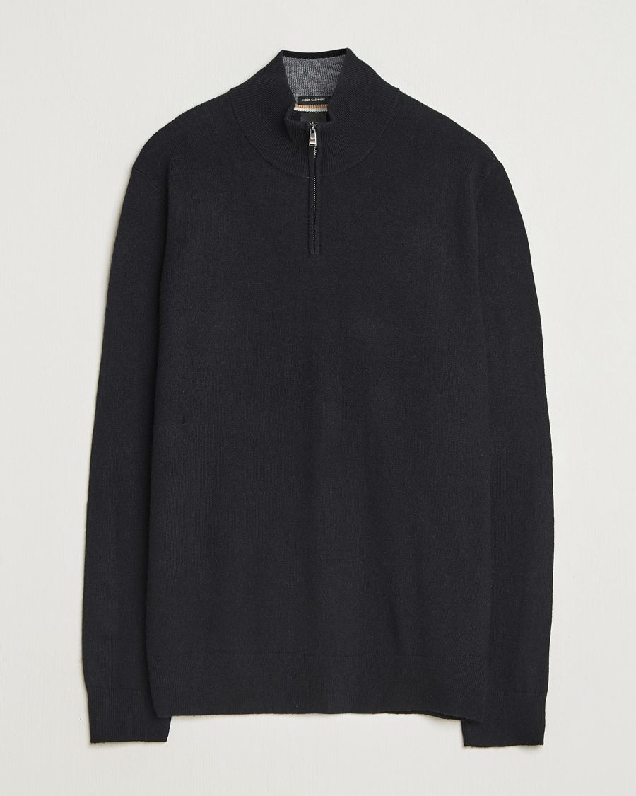 Homme | Pulls Et Tricots | BOSS BLACK | Hemarlo Wool/Cashmere Half Zip Black