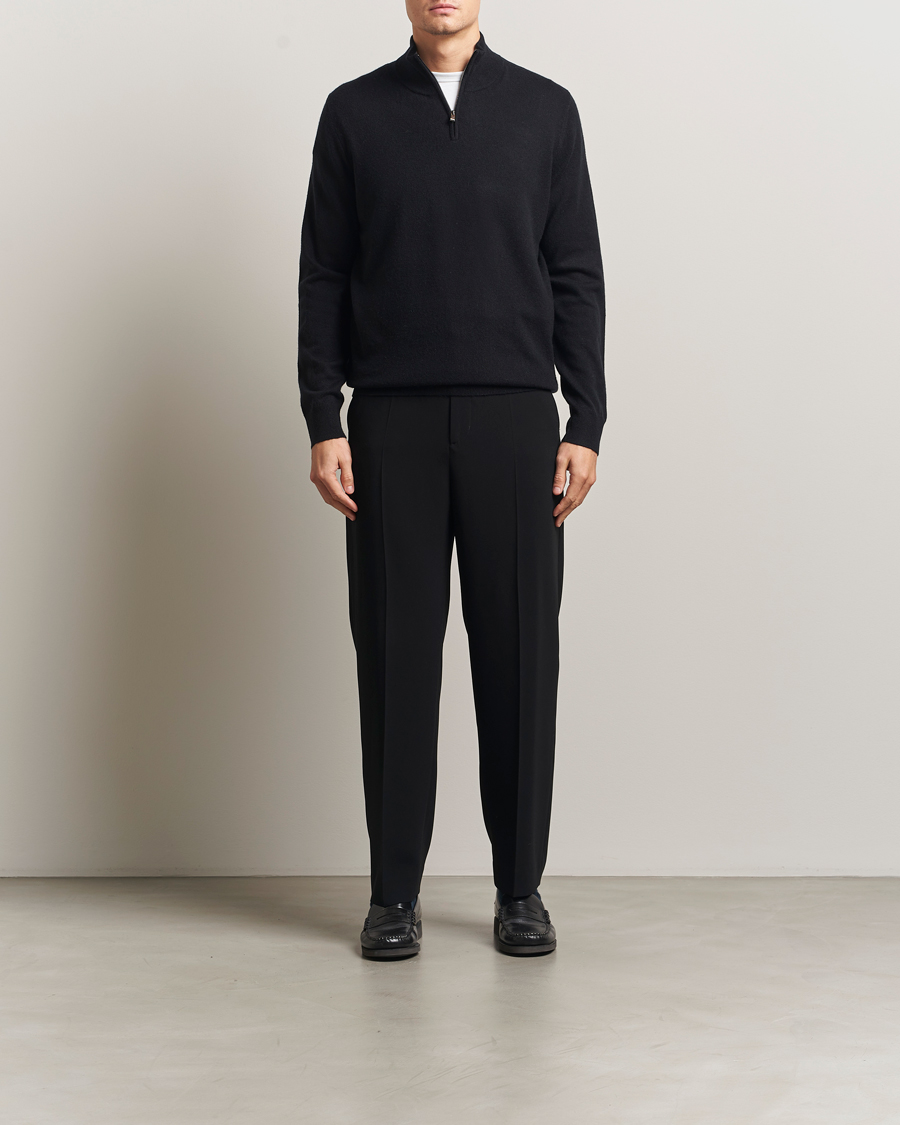 Homme | Pulls Et Tricots | BOSS BLACK | Hemarlo Wool/Cashmere Half Zip Black