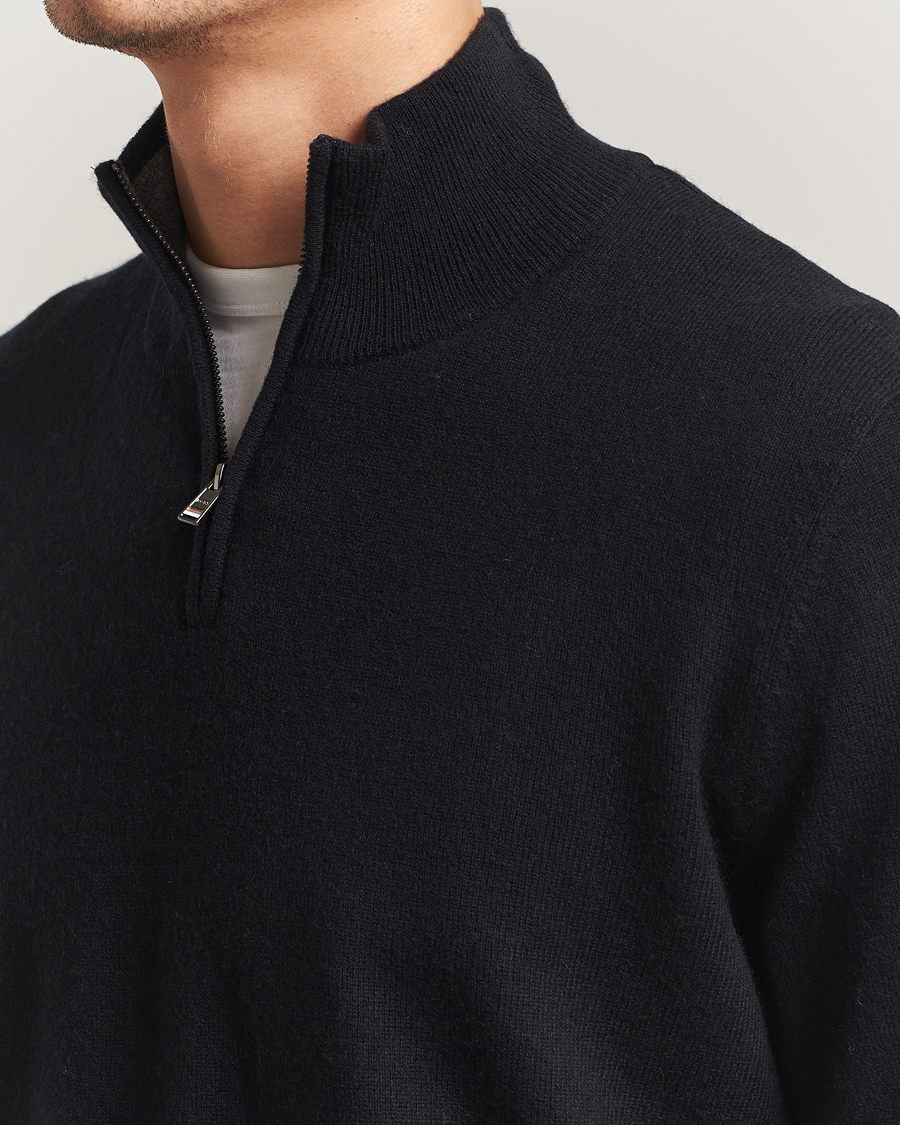 Homme | Pulls Et Tricots | BOSS BLACK | Hemarlo Wool/Cashmere Half Zip Black