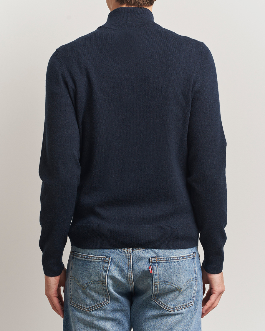 Homme | Pulls Et Tricots | BOSS BLACK | Hemarlo Wool/Cashmere Half Zip Dark Blue