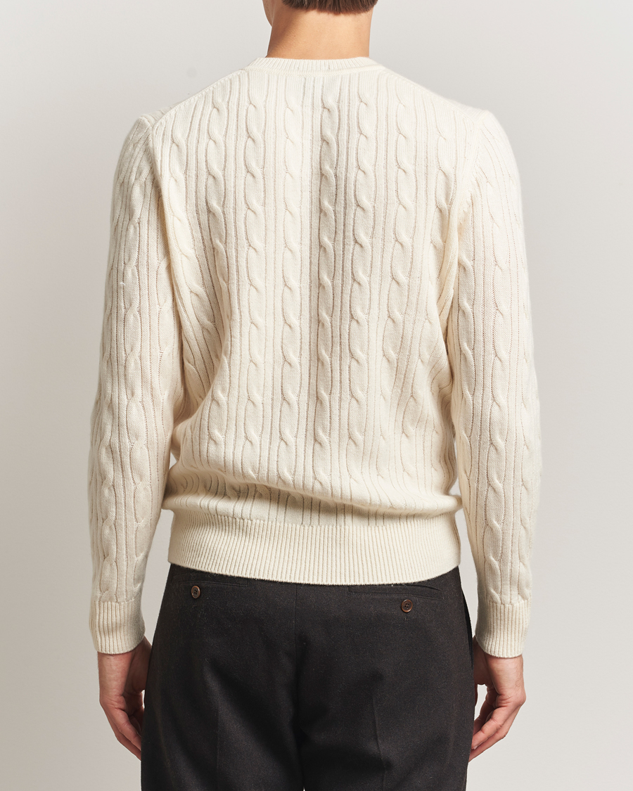 Homme | Pulls Et Tricots | BOSS BLACK | Hetico Wool/Cashmere Cable Sweater Open White