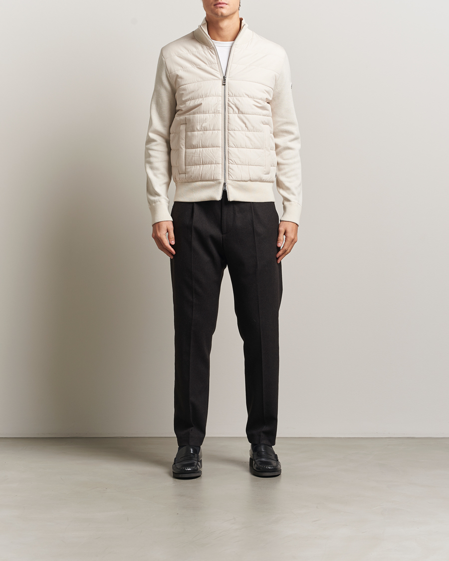 Homme | Pulls Et Tricots | BOSS BLACK | Hernest Hybrid Full Zip Open White