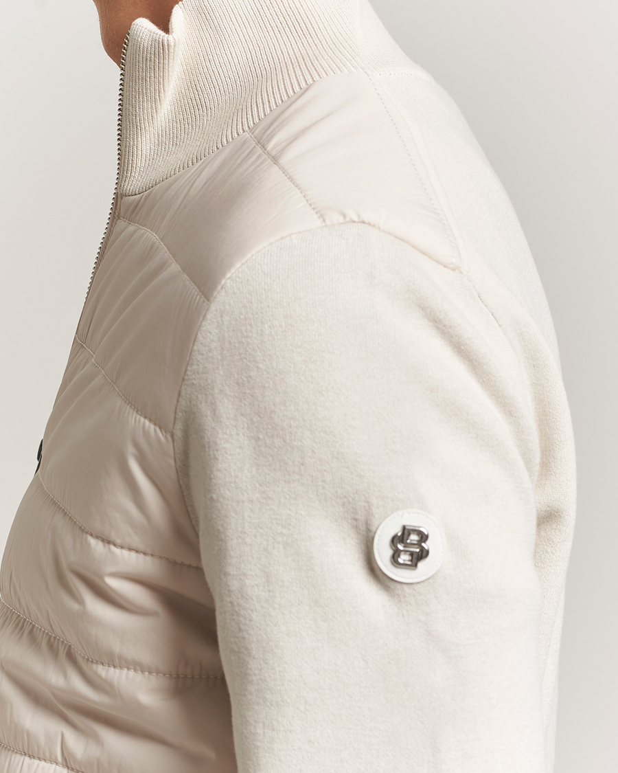Homme | Pulls Et Tricots | BOSS BLACK | Hernest Hybrid Full Zip Open White