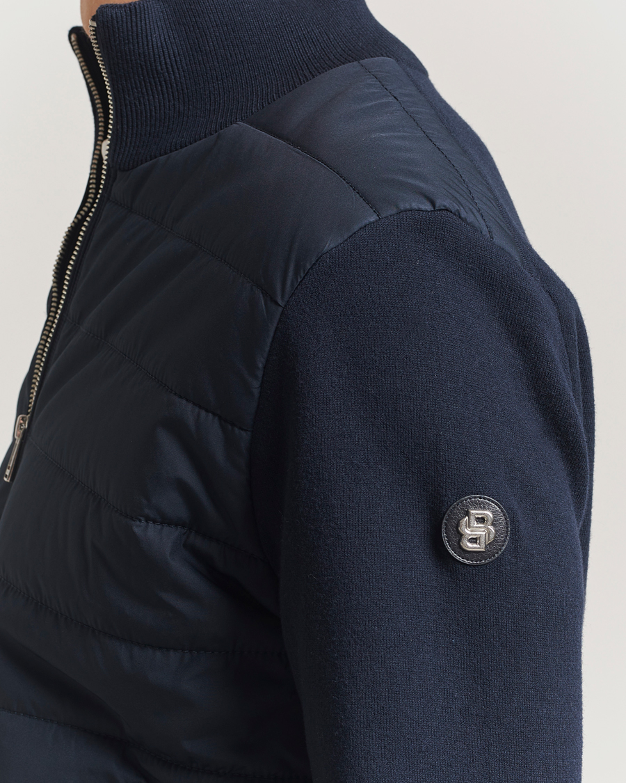Homme | Pulls Et Tricots | BOSS BLACK | Hernest Hybrid Full Zip Dark Blue