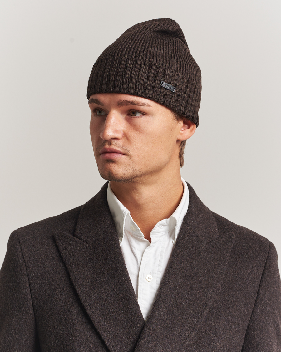 Homme | BOSS BLACK Fati Wool Beanie Dark Brown | BOSS BLACK | Fati Wool Beanie Dark Brown