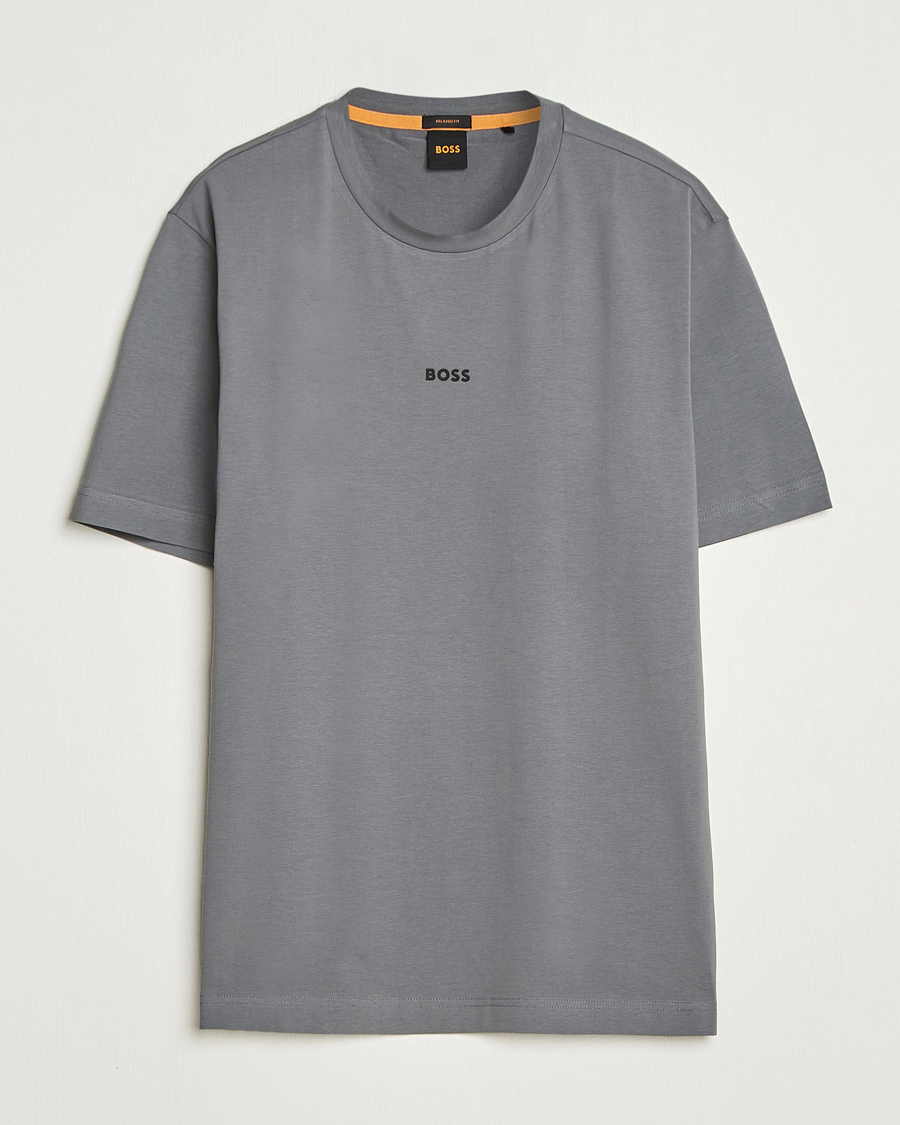 Homme | T-shirts | BOSS ORANGE | Tchup Logo Crew Neck T-Shirt Open Grey
