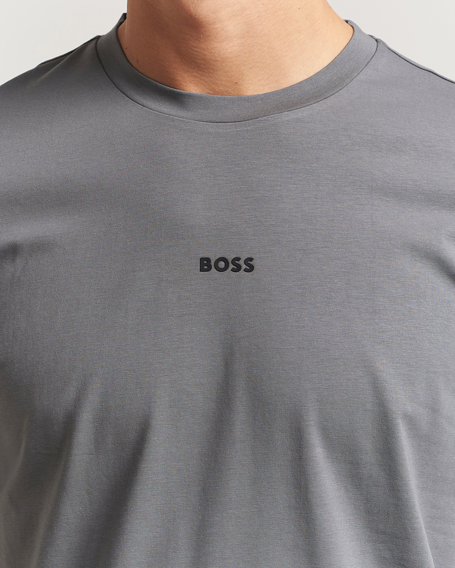 Homme | T-shirts | BOSS ORANGE | Tchup Logo Crew Neck T-Shirt Open Grey