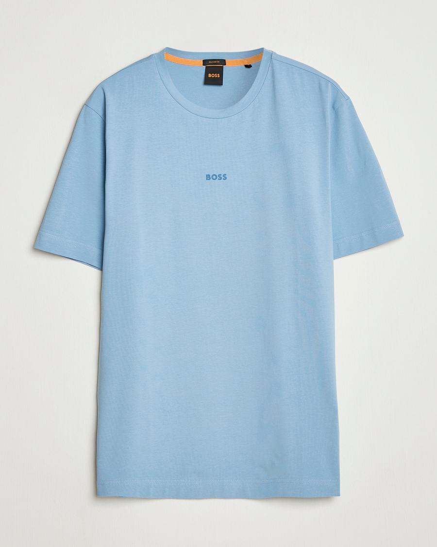 Homme | T-shirts | BOSS ORANGE | Tchup Logo Crew Neck T-Shirt Light Blue