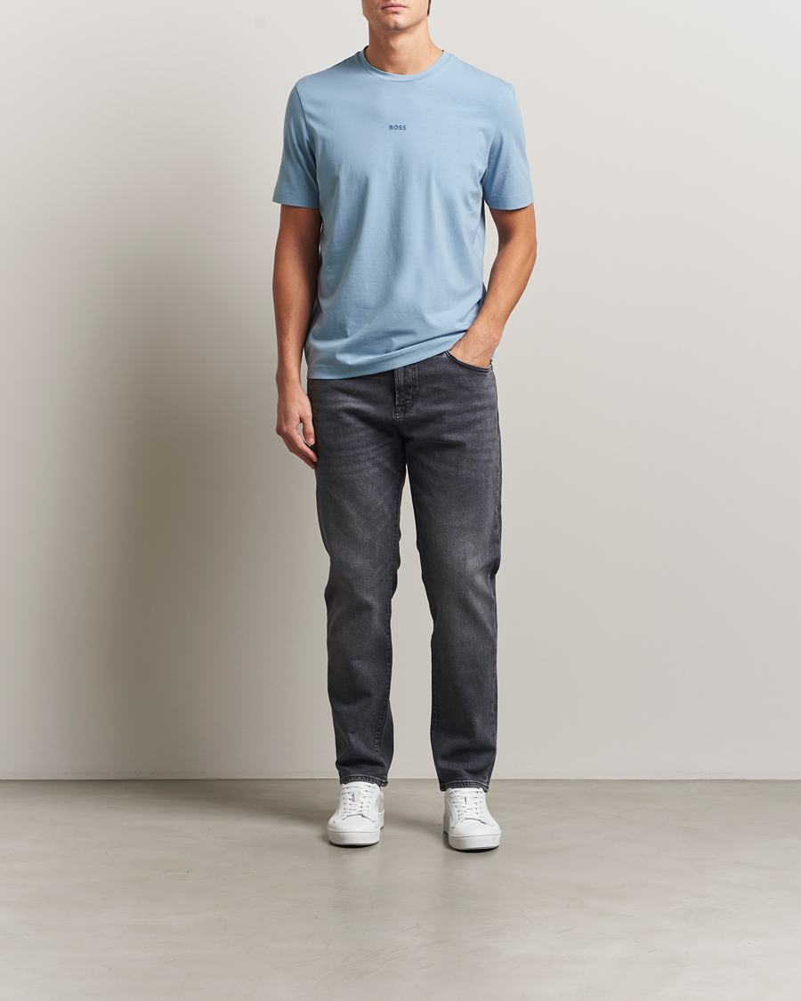 Homme | T-shirts | BOSS ORANGE | Tchup Logo Crew Neck T-Shirt Light Blue