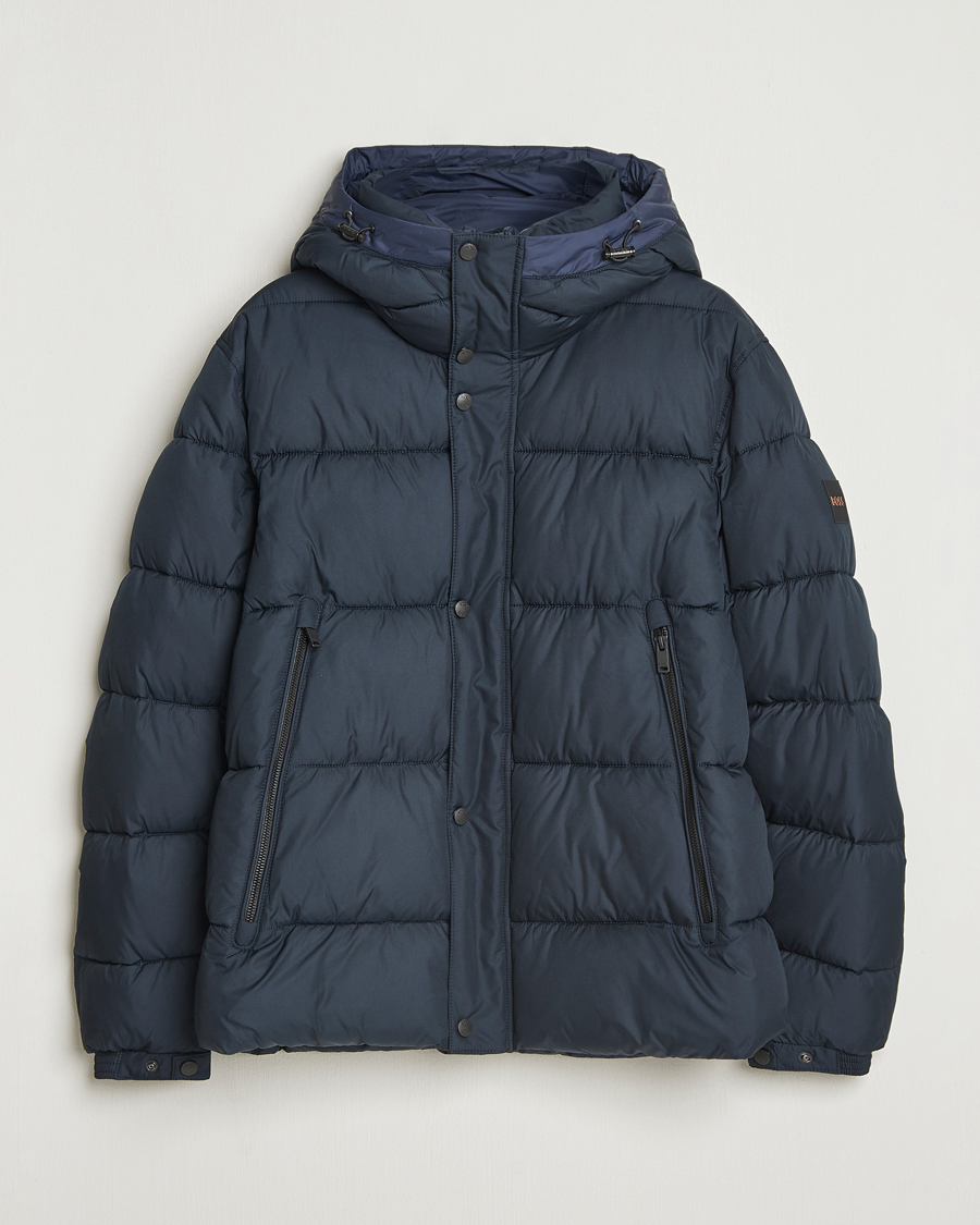 Homme | Manteaux Et Vestes | BOSS ORANGE | Omaris Down Hooded Jacket Dark Blue