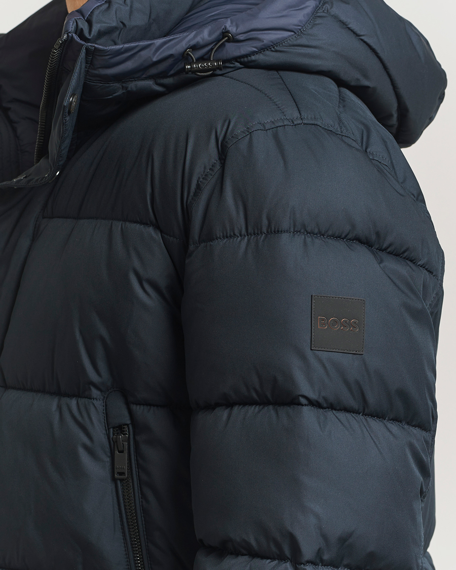 Homme | Manteaux Et Vestes | BOSS ORANGE | Omaris Down Hooded Jacket Dark Blue